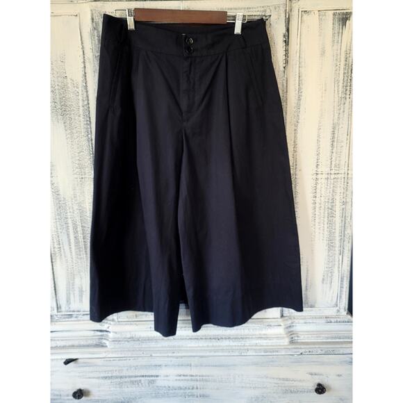 Anthropologie Cropped Wide-Leg Trousers - New 8P - Picture 5 of 5